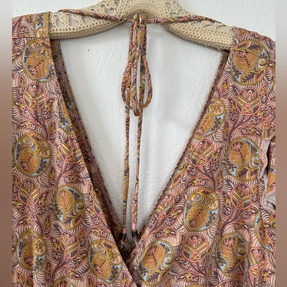 ANTHROPOLOGIE Matilda Paisley Ruffle Lettuce edge Wide Leg Romper Jumper Size XS - Picture 8 of 12